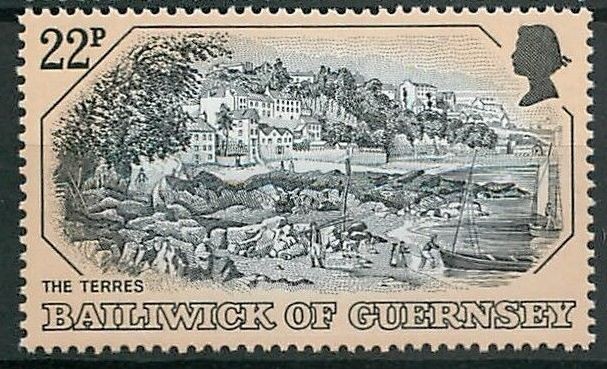 GUERNSEY 1982 UGRAVURI ,TERRES , TIMBRU NESTAMPILAT
