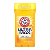 Antiperspirant solid, Arm &amp;amp; Hammer, UltraMax Unscented, Reduce transpirația, Control miros, Fără parfum, 73 g