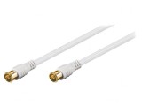 Cablu TV 75&Omega; 1,5m F Quick Alb, Goobay