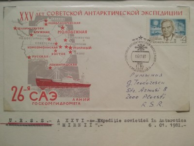 1981-Rusia-A 26-a exp. sov. Mirnii-Plic foto