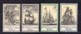 Serie 4 Timbre Cehoslovacia 1971 Corăbii Istorice Nave cu P&acirc;nze Gravuri Neștampilate - A875