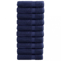 vidaXL Prosoape de duș premium SOLUND 10buc bleumarin 70x140cm 600 gsm