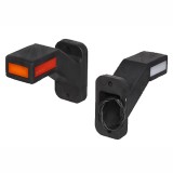 Lampa pozitie gabarit si semnalizare 12/24V; pe brat; dreptunghiular; LED; rosu-alb-galben;