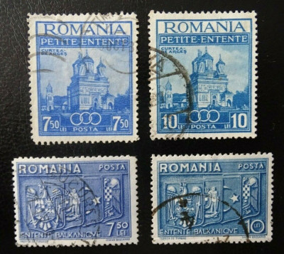 Romania LP 120+123 , Mica antanta + Intelegerea balcanica , Stampilate foto