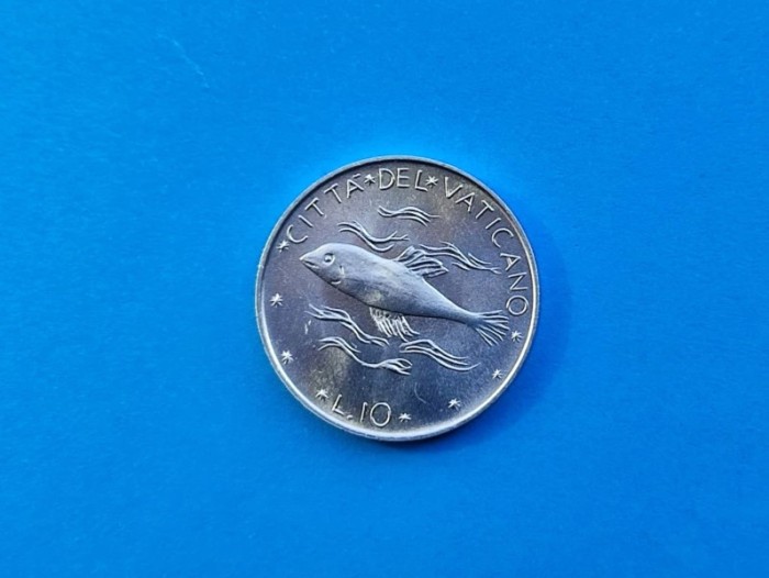 10 Lire 1974 Vatican-UNC-Rar -in realitate arata bine!!