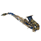 Saxofon Sopran curbat Karl Glaser Sopranina Albastru+clape Auriu BlueGold Saxophone Neuenkirchen-Germany