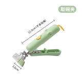Clema pentru Boluri, Flippy, Anti-Alunecare, din Silicon, de Uz Casnic, Rezistent la Temperaturi Inalte, Model Animat, Maner si Cleste Inox, 12.5x3.6