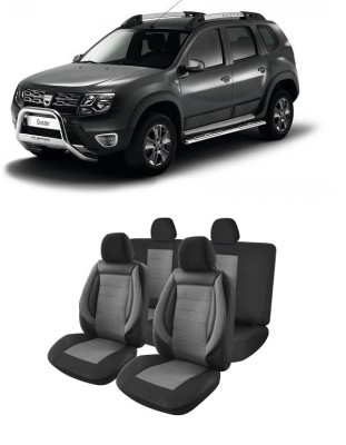 Set huse scaune compatibile Dacia Duster 2010-2017 Piele + Textil (Compatibile cu sistem AIRBAG) foto