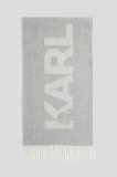 Karl Lagerfeld fular K/ESSENTIAL culoarea gri, A3W33047