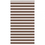 VidaXL Jaluzea tip zebra maro lățime țesătură 125,9 cm poliester