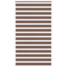 vidaXL Jaluzea tip zebra maro lățime țesătură 125,9 cm poliester