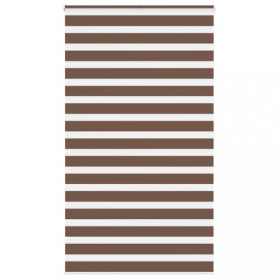 vidaXL Jaluzea tip zebra maro lățime țesătură 125,9 cm poliester foto
