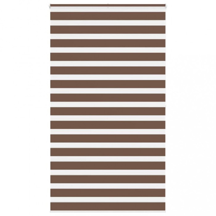 vidaXL Jaluzea tip zebra maro lățime țesătură 125,9 cm poliester