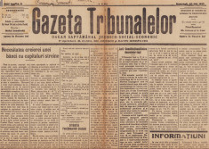 Z402 Gazeta Tribunalelor an I nr 8 1919 foto