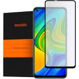 Folie Protectie Ecran Mocolo pentru Xiaomi Redmi Note 9, Sticla securizata, Full Face, Full Glue, Neagra