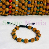 Bratara rudraksha 8mm si crisocola 4mm