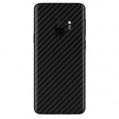 Set Folii Skin Acoperire 360 Compatibile cu Samsung Galaxy S9 - ApcGsm Wraps Carbon Black