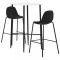 vidaXL Set mobilier de bar, 3 piese, negru, material textil 3050016