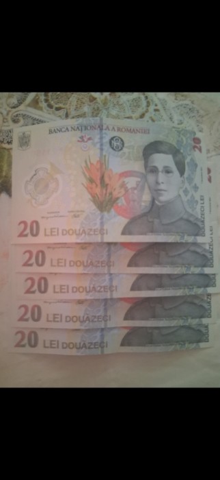 Bancnote 20 lei 5 buc