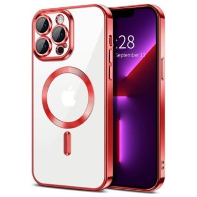 Husa pentru iPhone 13 Pro - Techsuit Luxury Crystal MagSafe - Red foto