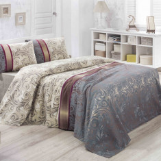 Cuvertura de pat, Victoria, Hurrem, 160x230 cm, 100% bumbac, 260 gr/m², multicolor