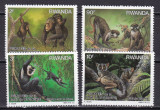 Rwanda 1988 fauna maimute MI 1389-1392 MNH w66, Nestampilat