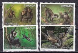 Rwanda 1988 fauna maimute MI 1389-1392 MNH w66, Nestampilat