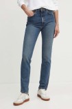 Pepe Jeans jeansi SLIM JEANS UHW femei, culoarea albastru marin, PL204590HW7