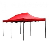 Cort tip pavilion metalic pentru gradina, impermeabil 3&times;6 metri, rosu Z-TOOLS / ZTS5670