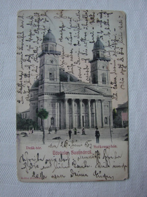Carte postala SATU MARE Szatmarrol, circulata la 1907 (1) foto