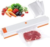 Cumpara ieftin Aparat Sigilat si Vidat Pungi Fresh Pack Pro, 100W, 220V, Alb/Portocaliu + 10 Pungi Cadou 25x17cm