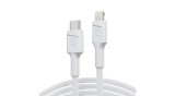 Green Cell White USB-C - Cablu Lightning MFi de 1 m pentru Apple iPhone Green Cell PowerStream, cu &icirc;ncărcare rapidă Power Delivery