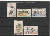 ROMANIA 1960 LP 506 SPORT PENTRU COPII LA SATE SERIE MNH NESTAMPILATA