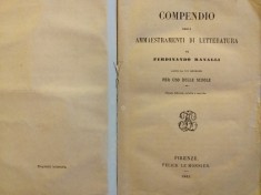Lectii de literatura italiana, bibliofilie 1865