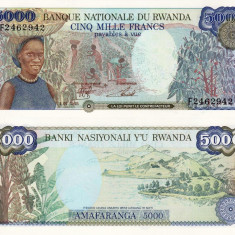 RWANDA 5.000 francs 1988 UNC!!!