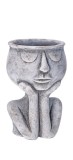 Cumpara ieftin Ghiveci flori piatra gri Face 15 x 23 cm