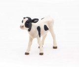 Papo - Figurina Vitel Alb cu Negru,10x4x6 cm