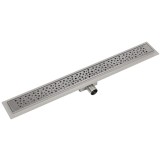 Jgheab de Dus Liniar Leziter Nex, 80 cm, Otel Inoxidabil 304 Satinat, Crom