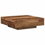 Masuta cafea vidaXL lemn reciclat 100x100 cm, patrata, maro, stil industrial vintage