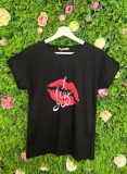 Cumpara ieftin Tricou Negru din Bumbac, I Love you
