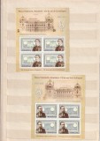 ROMANIA 2015 LP 2079 c 135 DE ANI DE LA INFIINTAREA BNR MINICOLI DE 4 TIMBRE CU MANSETA ILUSTRATA MNH NESTAMPILATE, Nestampilat