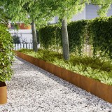 VidaXL Borduri de gazon 10 buc 100x0,5x30 cm Oțel rezistent la intemperii