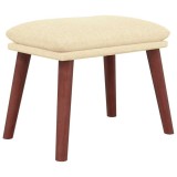 Cumpara ieftin Taburet, crem, 45x29,5x35 cm, material textil