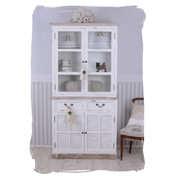 Bufet pentru bucatarie din lemn alb cu maro HMB112