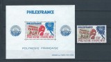 Polinezia Franceza 1982 - Expo Philexfrance, serie+colita neuzat