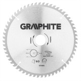 Disc circular Graphite 216x30 mm, 60 dinti HM pentru lemn, PAL si MDF