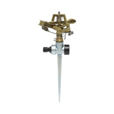 Aspersor metalic pivotant cu impuls 1/2, cupla rapida 1/2, unghi reglabil 30-360, distanta jet 5-12 m, lungime totala 290 mm, tija 160 mm