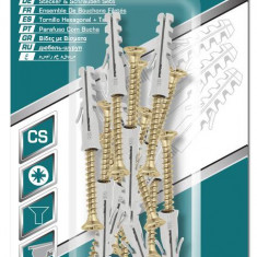 TOTAL - SET DIBLURI CU SURUBURI - ST4.0X40MM - DIBLU-6X30MM - 15 BUC PowerTool TopQuality