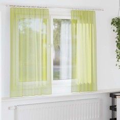 Gossi perdele din voile cu tabla 2 buc verde mar