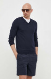 BOSS pulover de l&acirc;nă bărbați, culoarea bleumarin, light 50468261